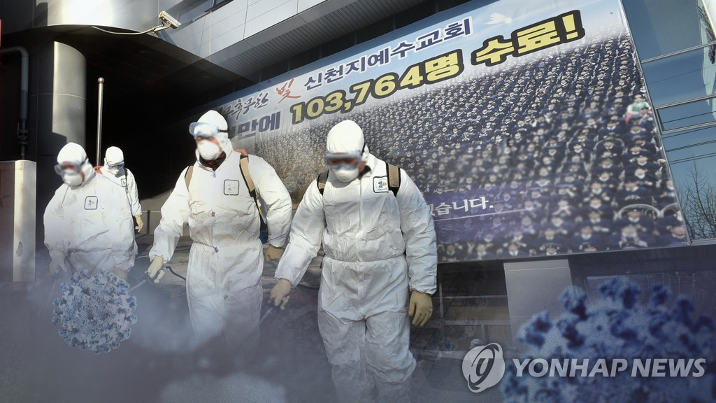 66% من مصابي كورونا في كوريا نتيجة " اصابة جماعية " على رأسهم أتباع كنيسة شنتشونجي في دايغو - 2