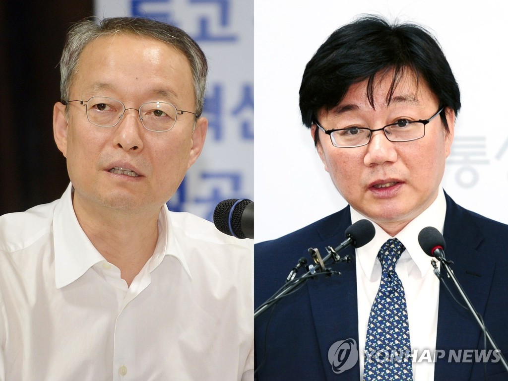 This composite photo shows Paik Un-gyu (L), former minister of trade, industry and energy, and Chae Hee-bong, former presidential secretary for industrial policy. (Yonhap)