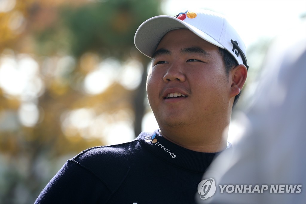 This file photo provided by the Korea Professional Golfers' Association on Nov. 8, 2021, shows South Korean golfer Kim Joo-hyung. (PHOTO NOT FOR SALE) (Yonhap)