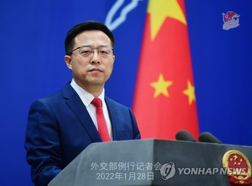 Zhao Lijian, porte-parole du ministère chinois des Affaires étrangères. (Photo d'archives Yonhap) 