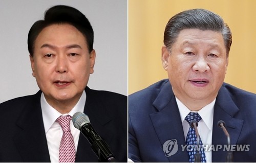 윤석열 대통령(왼쪽) - 시진핑 중국 국가주석