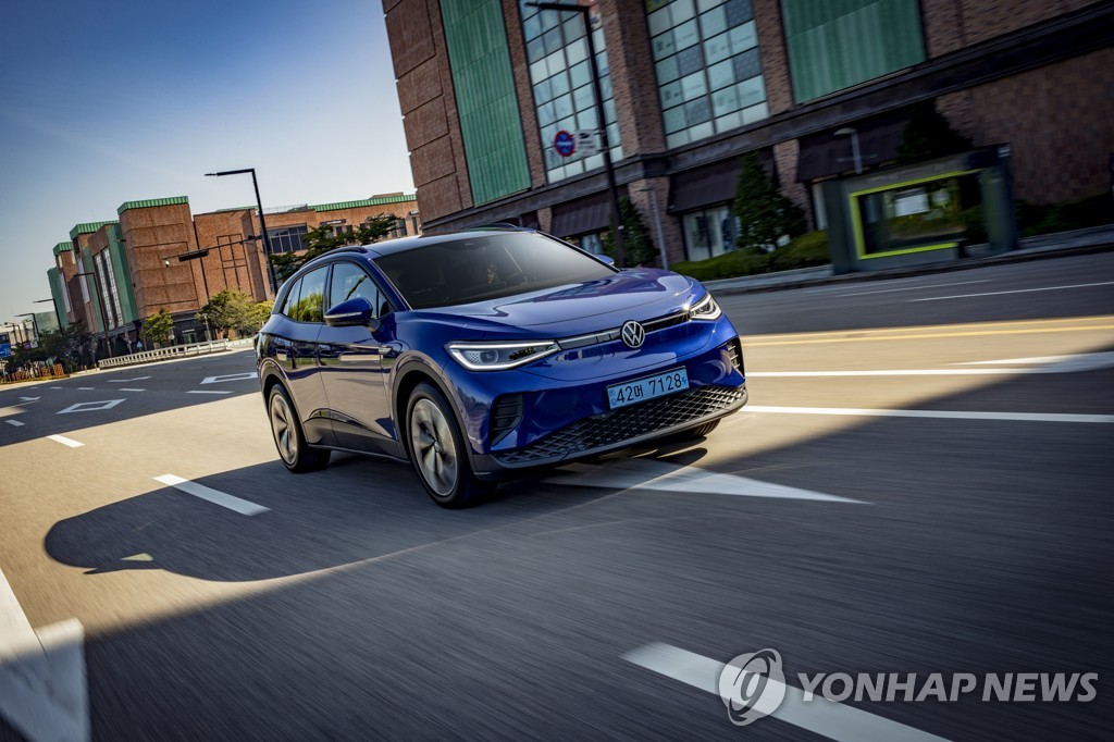 This file photo provided by Volkswagen Korea shows the all-electric ID.4 SUV. (PHOTO NOT FOR SALE) (Yonhap)