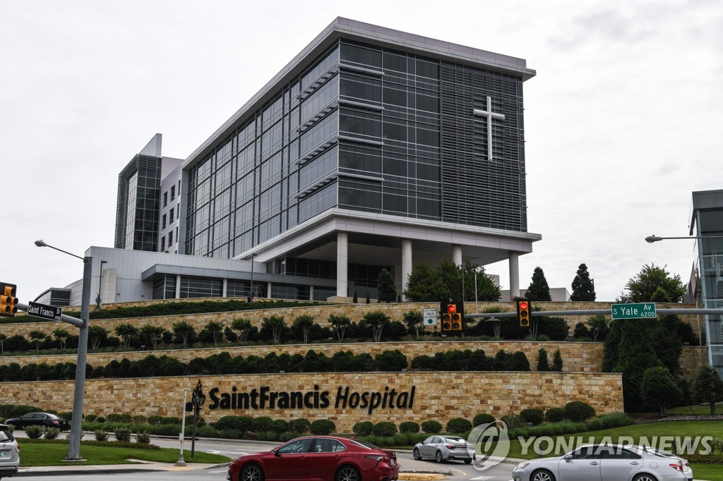 총기 난사 사건이 벌어진 미국 오클라호마주 털사의 병원