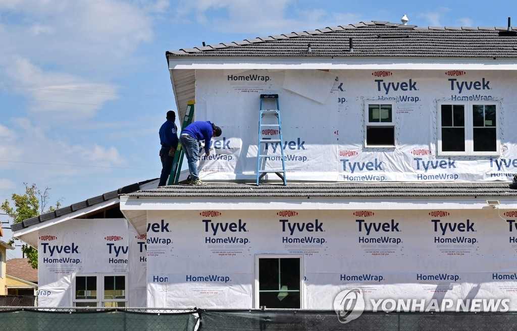 미국 캘리포니아주의 단독주택 신축 현장