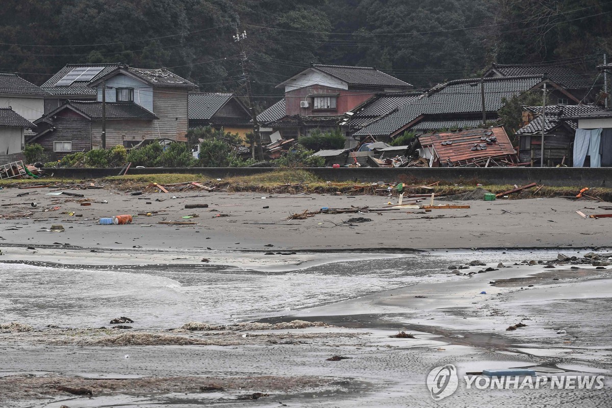 일본 노토반도 스즈시 쓰나미 피해 지역