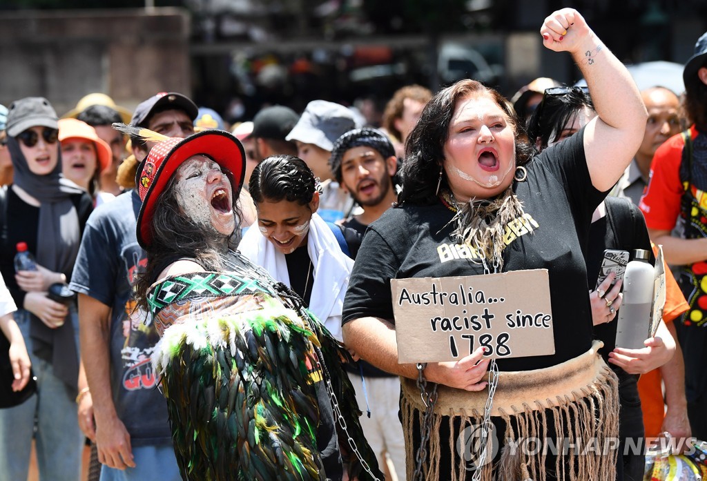 '원주민들에겐 악몽'…호주 침략의 날 시위