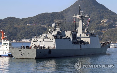韓国海軍の艦艇が佐世保入港 海自幹部候補生と交流へ 聯合ニュース