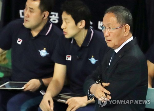 박기원 대한항공 감독 "현대와 챔프 5차전까지 생각하고 준비"