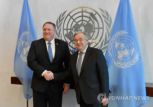 Pompeo rencontre le patron de l'ONU et Biegun s'apprête à se rendre à New York