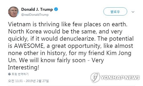 Twitter de Trump sobre el líder norcoreano