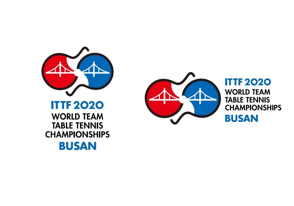 These images, provided by the organizers of the 2020 World Team Table Tennis Championships in Busan on Nov. 11, 2019, show the competition's emblems. (PHOTO NOT FOR SALE) (Yonhap)