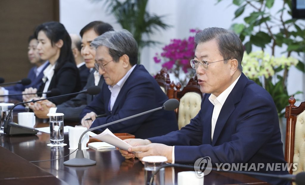 Moon vows all available means against economic impact from coronavirus