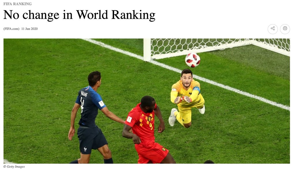 No change in FIFA rankings Yonhap News Agency