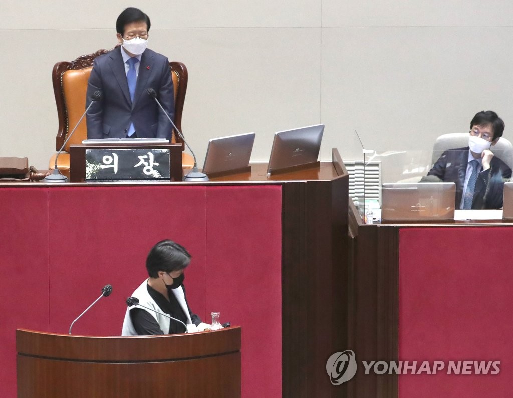 무제한 토론 기록 경신한 국민의힘 윤희숙 의원 | 연합뉴스