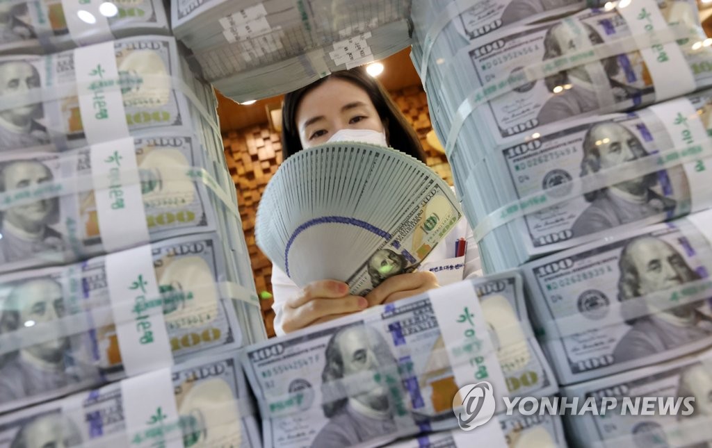韓国の外貨準備高４４６１億ドル　前月比１４億ドル減
