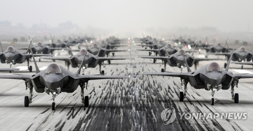 S. Korea stages 'Elephant Walk' training with F-35A fighters amid N.K. threats