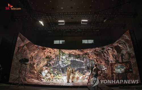 This photo provided by SK Telecom shows its visual effects studio, TEAM, newly established in Pangyo, south of Seoul. (PHOTO NOT FOR SALE) (Yonhap)