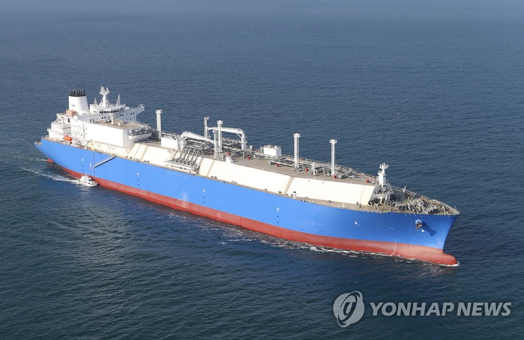 This file photo offered by Daewoo Shipbuilding & Marine Engineering shows an LNG ship. (PHOTO NOT FOR SALE)(Yonhap) 