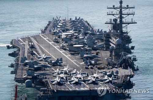 米原子力空母が釜山入港　北朝鮮への強力な警告メッセージ