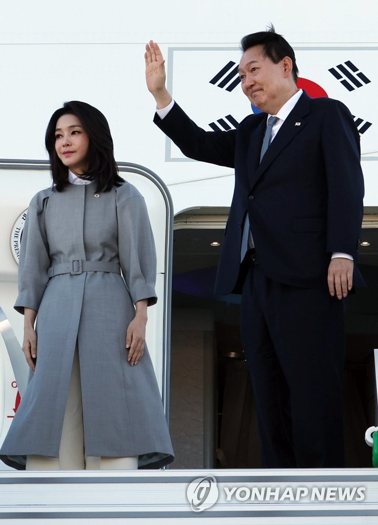 S. Korean President Yoon Leaves Canada | Yonhap News Agency