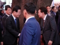 봉축법요식에서 만난 윤석열 대통령과 이재명 대표