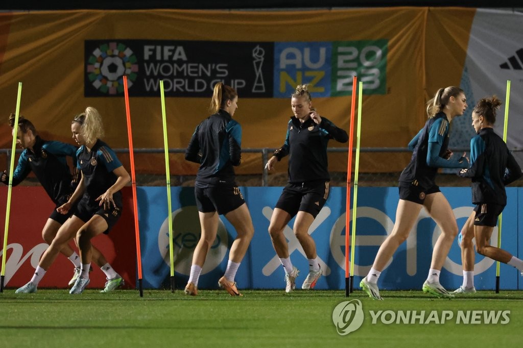 한국과 경기 준비하는 독일 대표팀