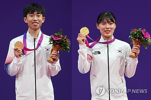 [아시안게임] '金金金金金'…태권도·근대5종·펜싱서 '골든데이'