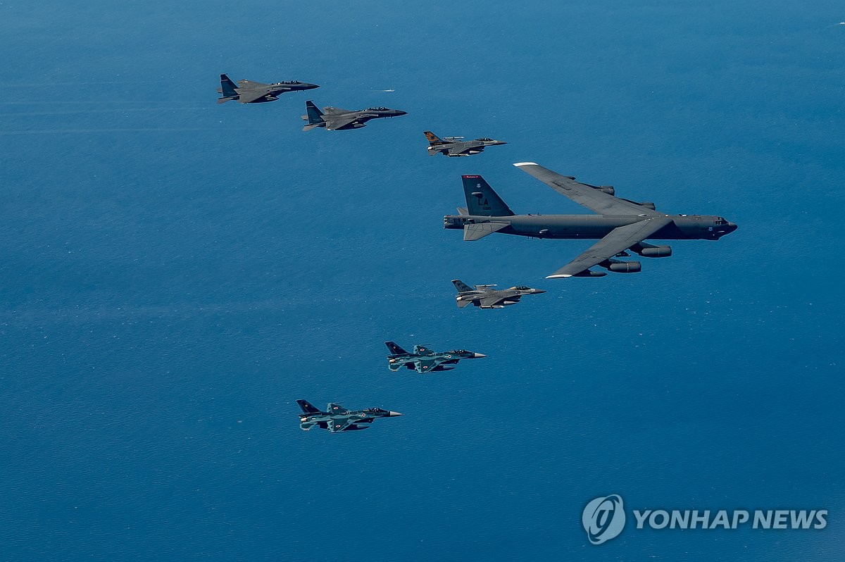 한미일 공군, 한반도 인근서 첫 연합공중훈련 실시