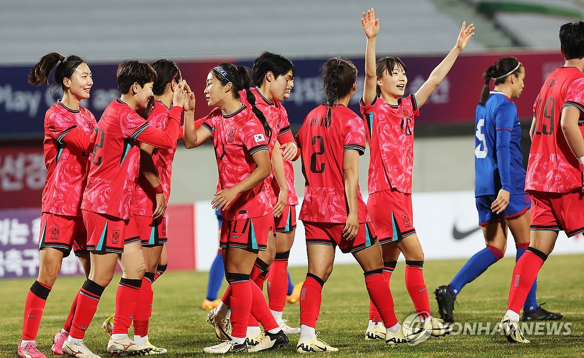 여자축구대표팀 선수들