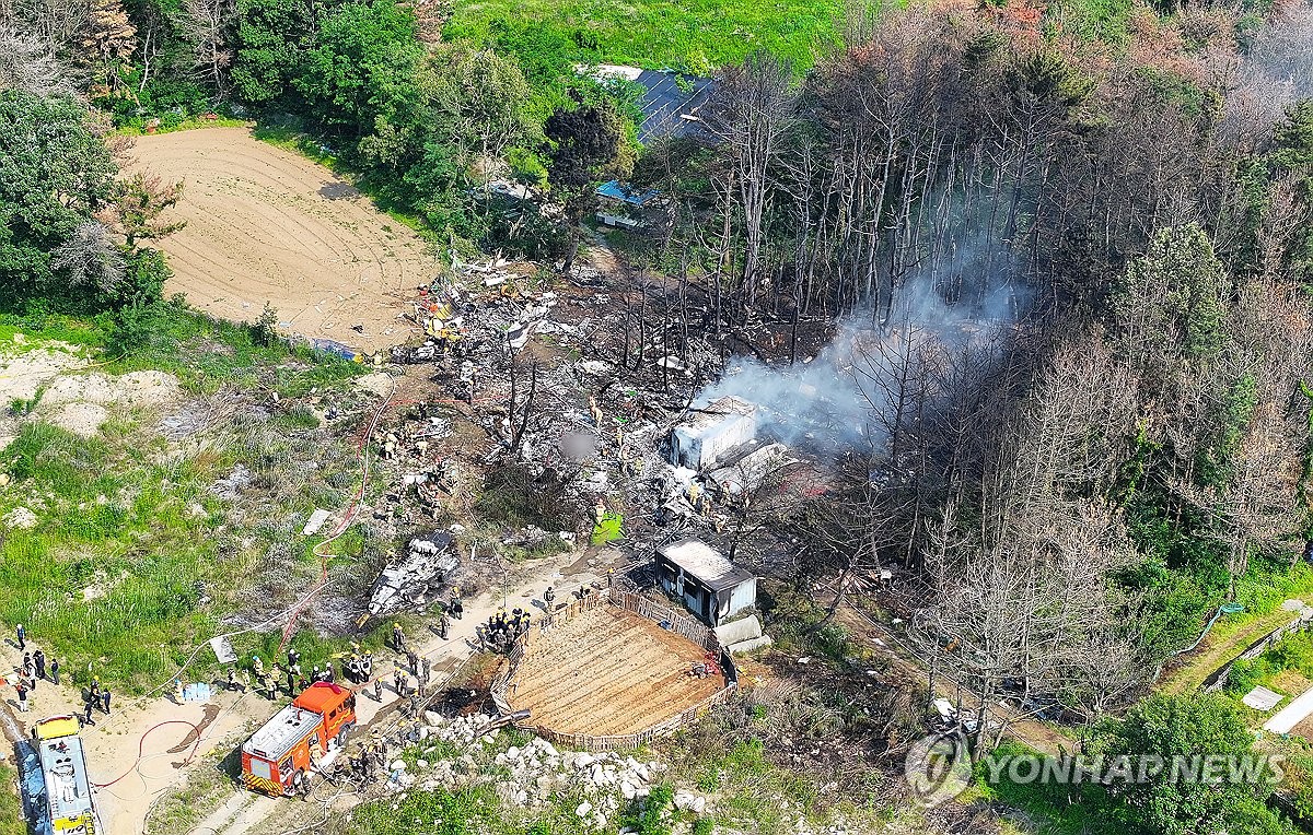 海軍哨戒機の墜落事故現場