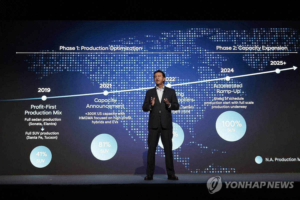 발표하는 호세 무뇨스 현대차 사장
