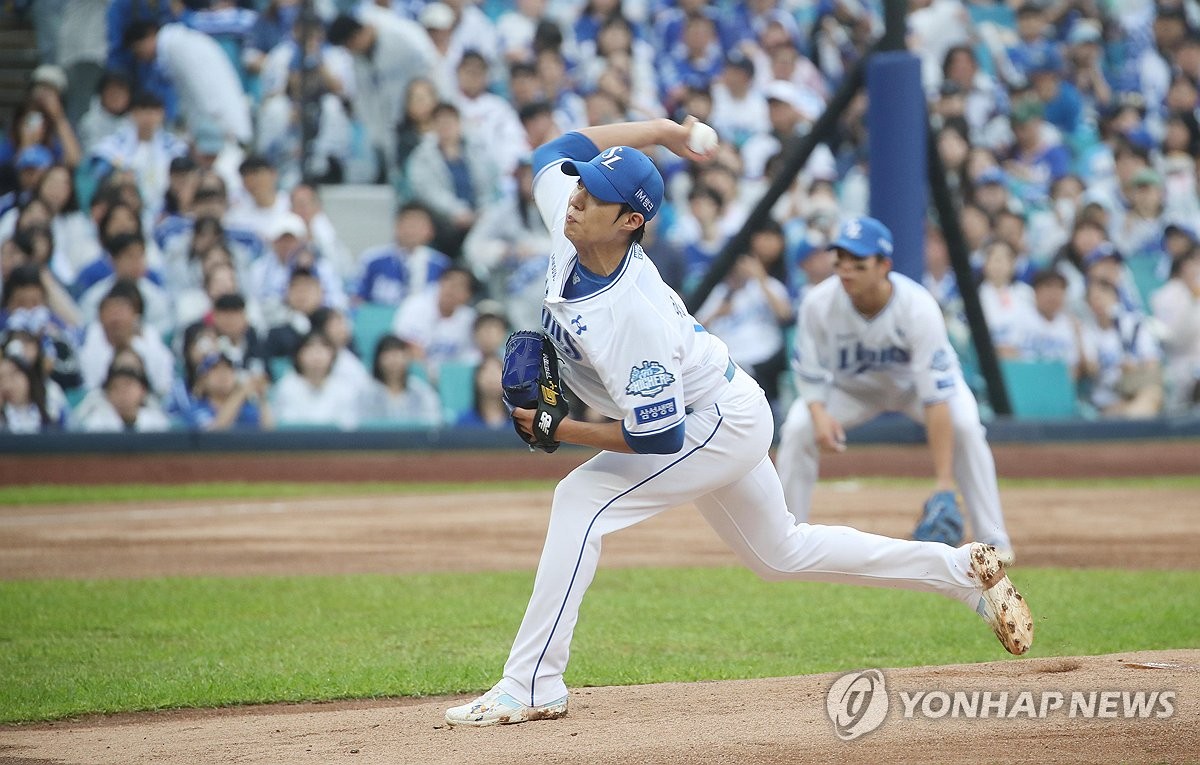 역투하는 원태인
