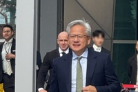 [경주APEC] 젠슨황 "환영해 줘서 고맙다"…"웰컴" 가는 곳 마다 인기(종합)