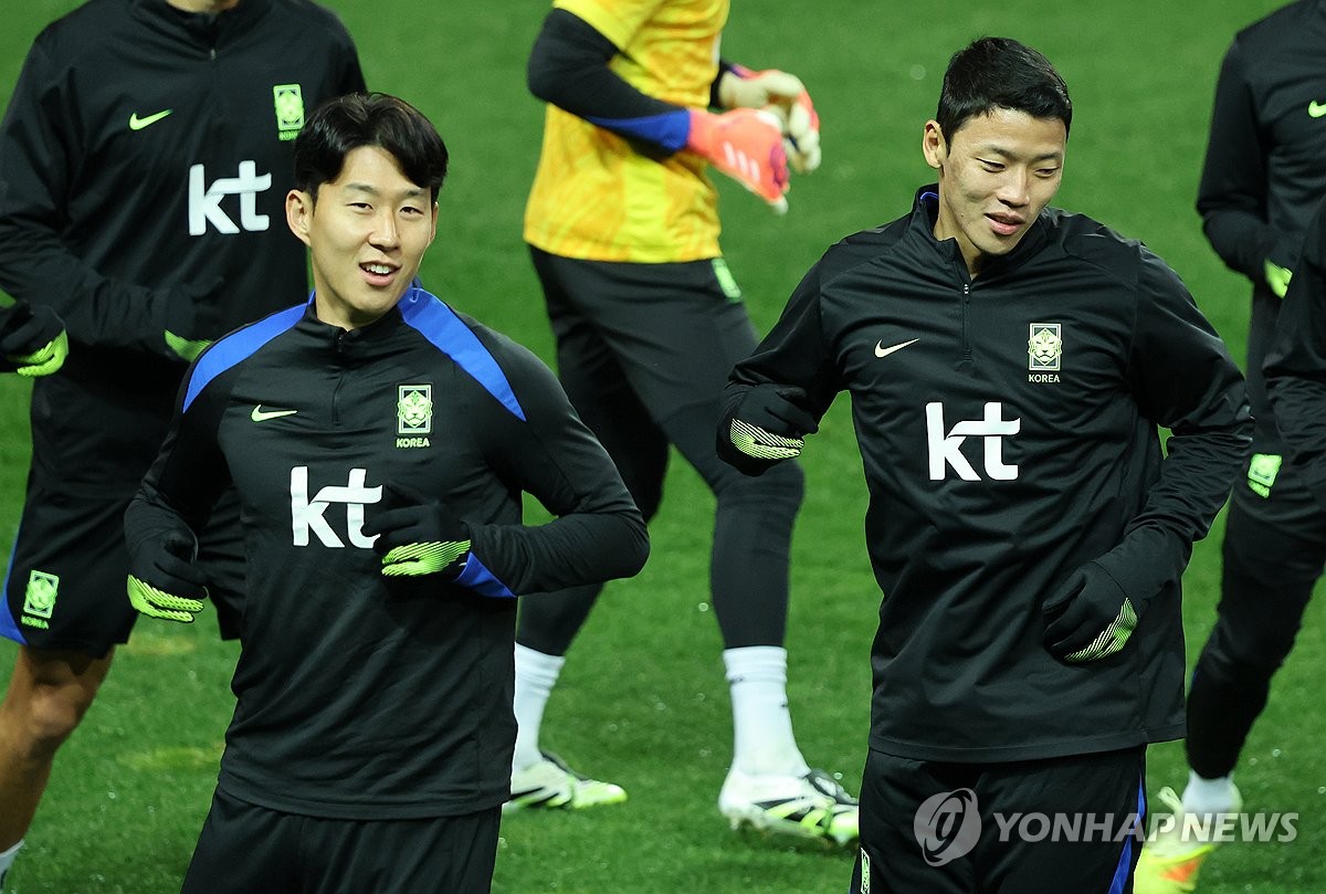 대한민국 대표팀 경기 장면, 손흥민과 대표팀 동료들의 장면