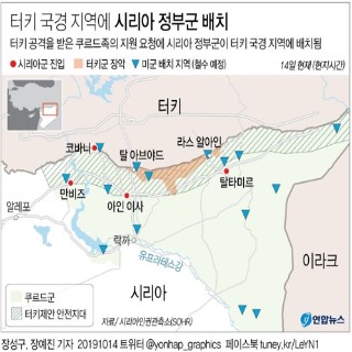  터키 국경 지역에 시리아 정부군 배치